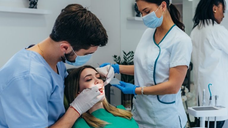 woman at the dentist