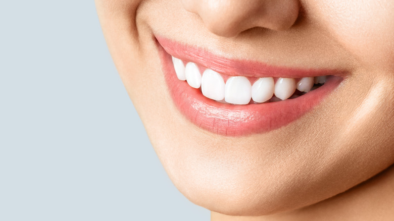 Close-up of a woman's smile