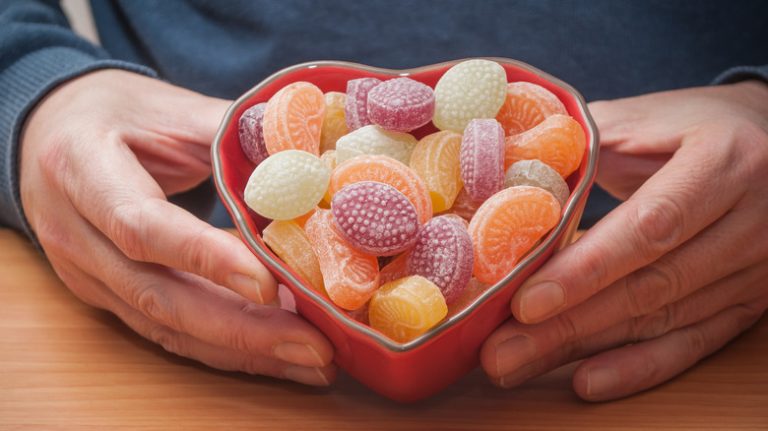 bowl filled with sour candy