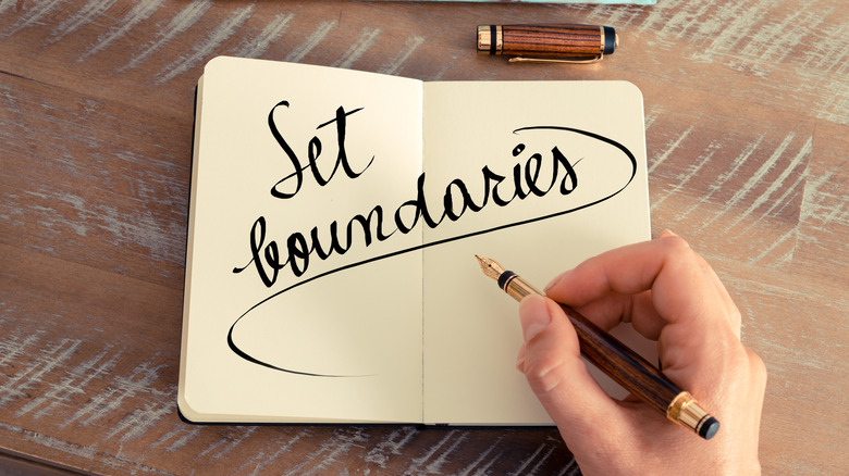 setting boundaries pen paper