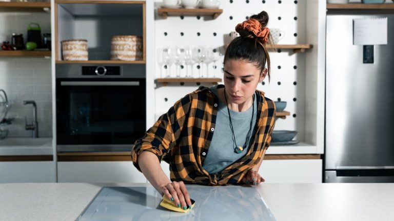 woman cleaning ocd