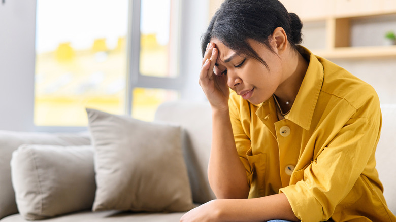 Anxious young woman