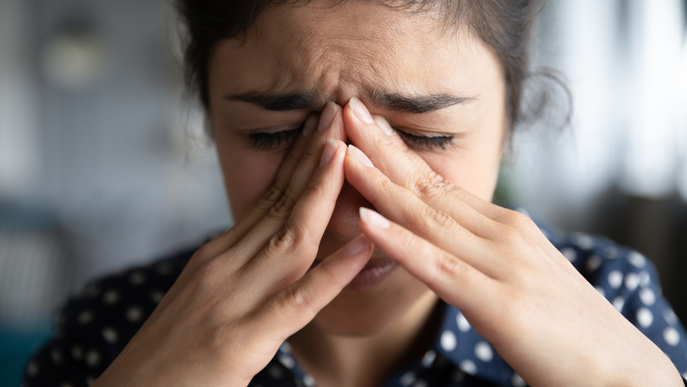 Woman having an anxiety attack