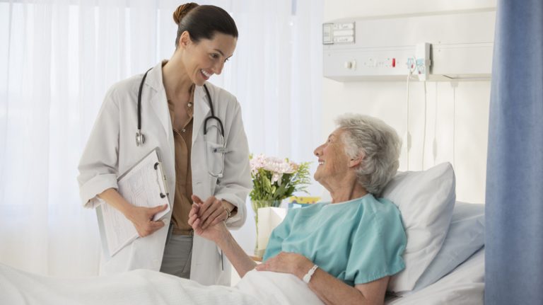 Doctor and patient in hospital